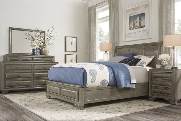 Mill Valley II Gray 3 Pc Queen Sleigh Bed