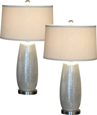 Westway Central Silver Table Lamps, Set of 2