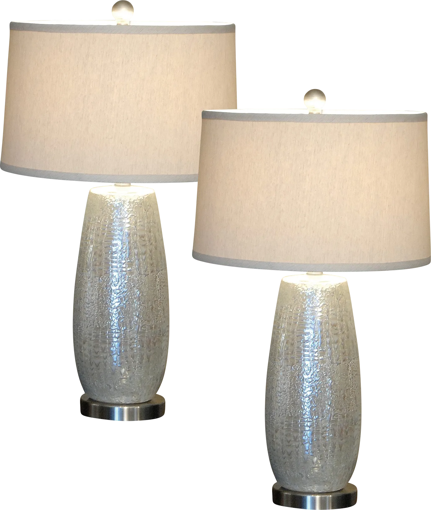 Westway Central Silver Table Lamps, Set of 2 - Image 1