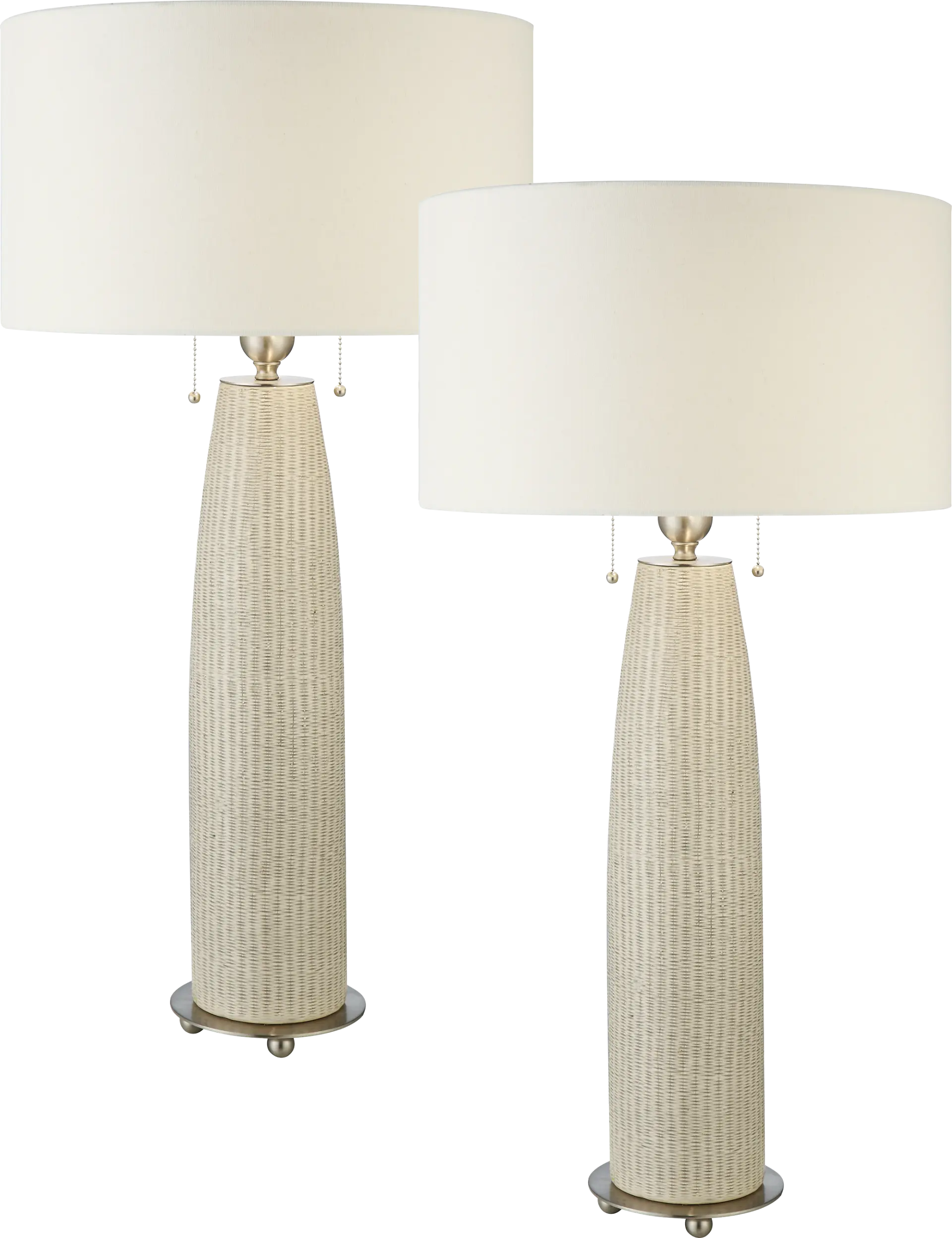 Vauxhall Landing Beige Table Lamps, Set of 2