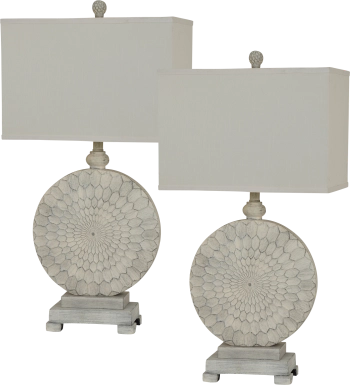 Hammond Rowe Beige Table Lamps, Set of 2