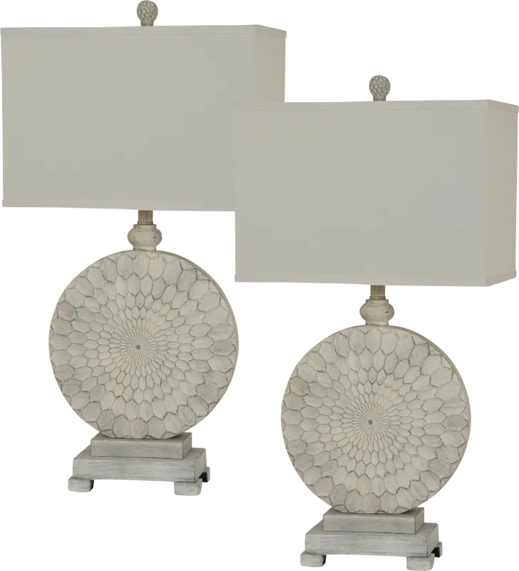 Hammond Rowe Beige Table Lamps, Set of 2