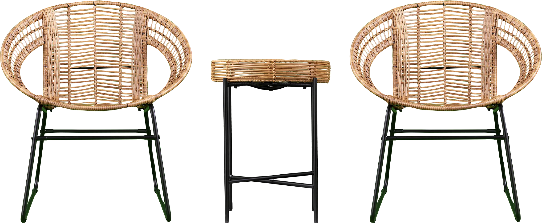 Agincourt Natural Outdoor 3 Pc Bistro Set - Thumbnail - Image 1