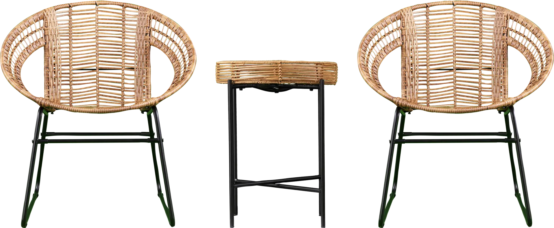 Agincourt Natural Outdoor 3 Pc Bistro Set