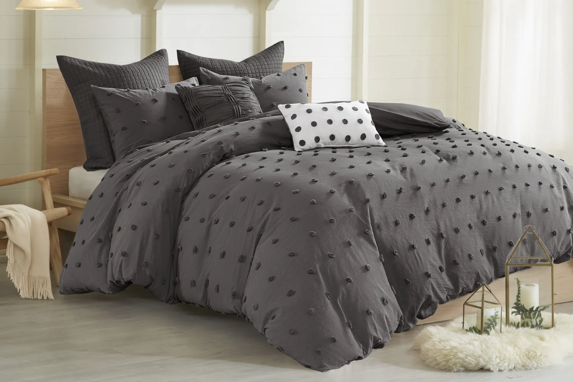 Kids Pastelle Charcoal Twin Comforter Set - Image 2