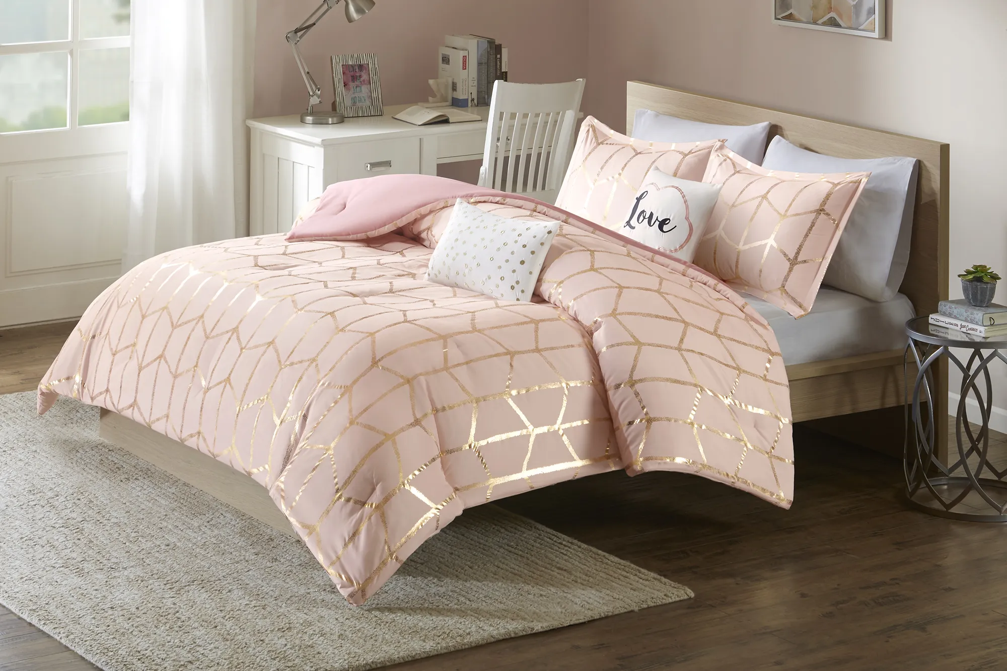 Kids Penmare Blush Twin Comforter Set - Thumbnail - Image 2