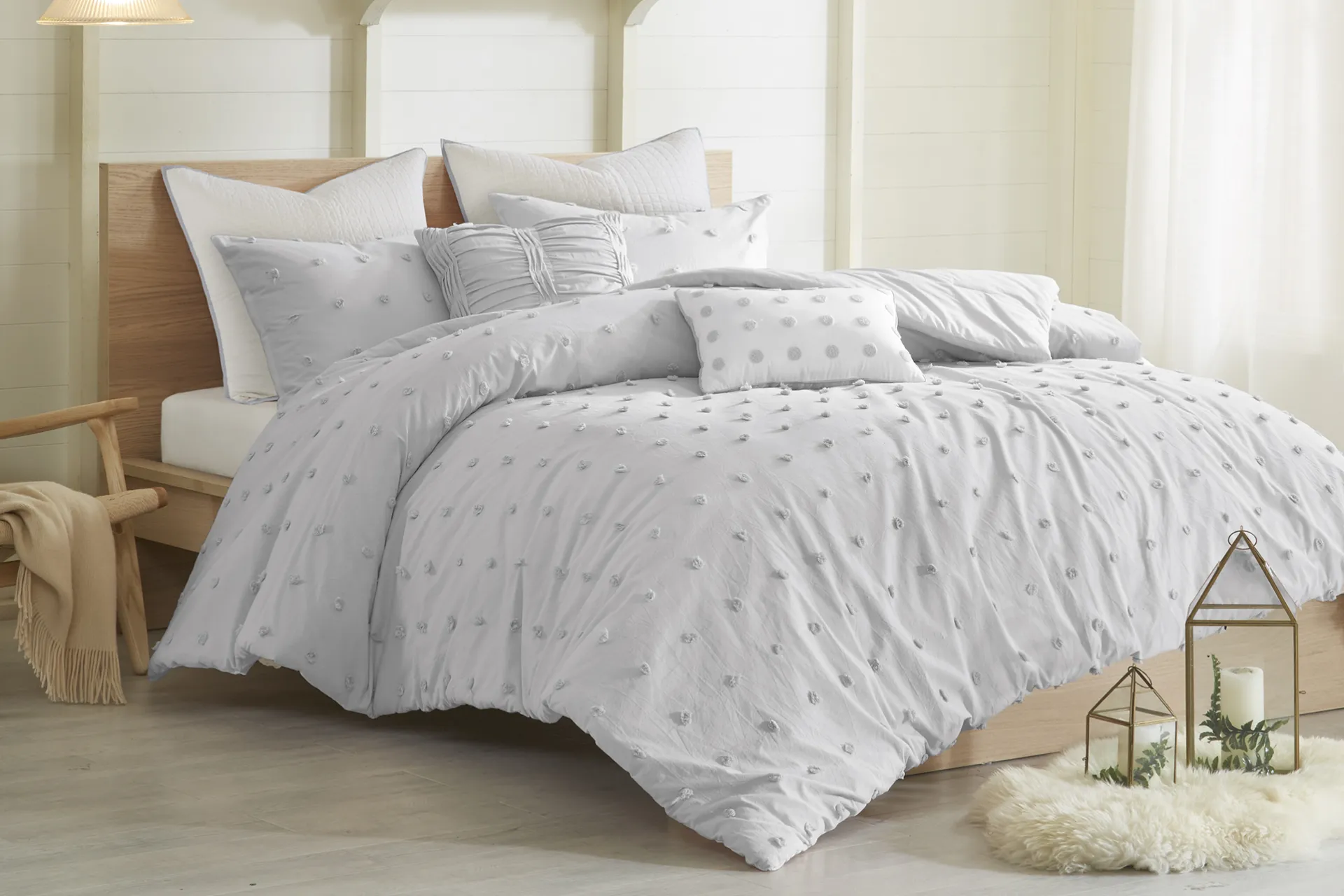 Kids Pastelle Gray Twin Comforter Set - Image 1