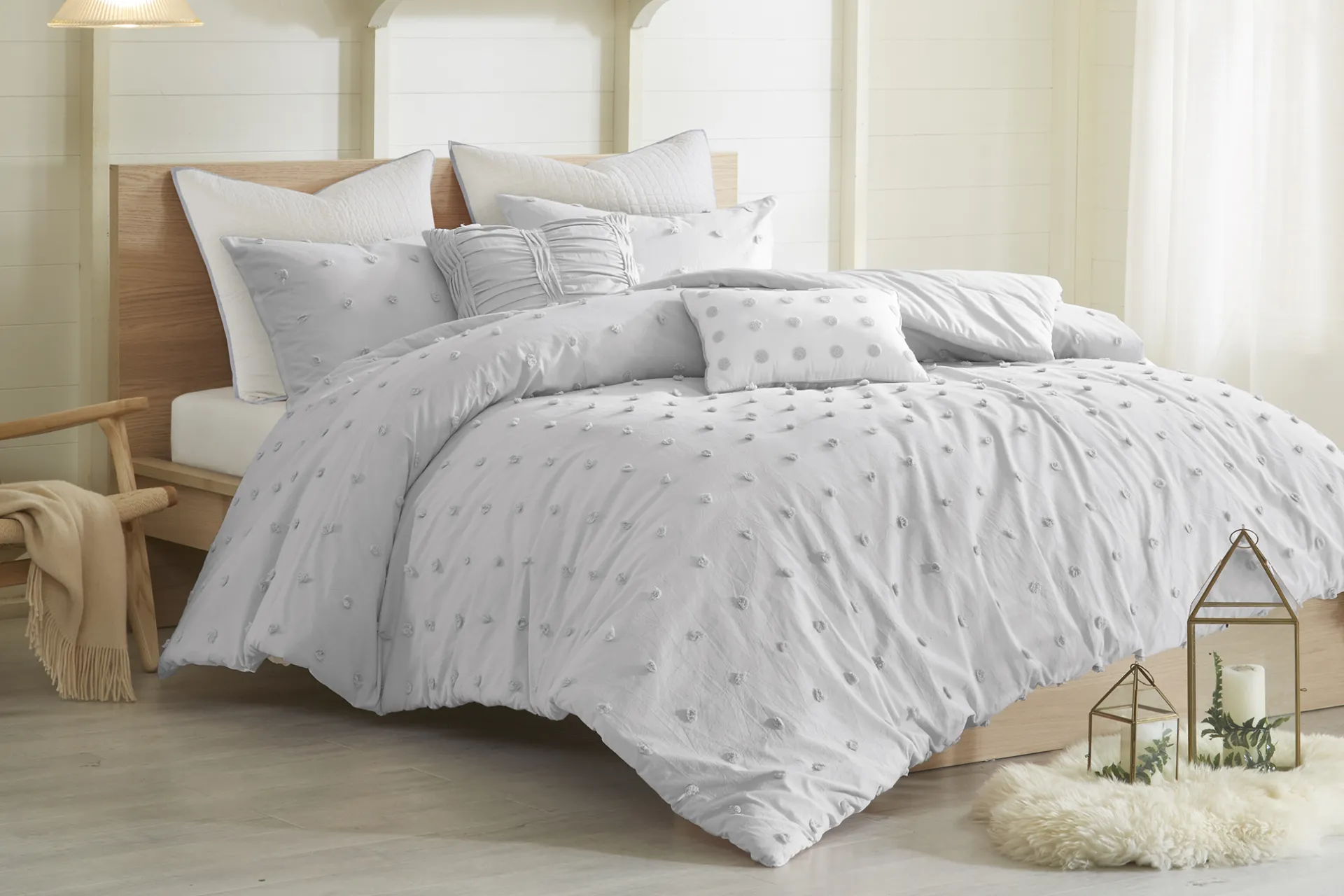 Kids Pastelle Gray Full/Queen Comforter Set - Image 1