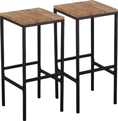 Dismuke Natural Outdoor Barstool, Set of 2