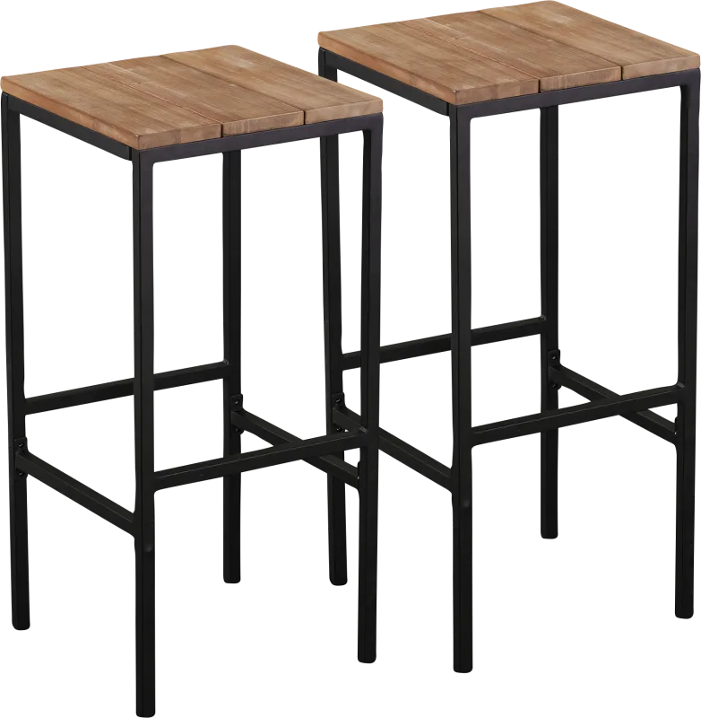 Dismuke Natural Outdoor Barstool, Set of 2