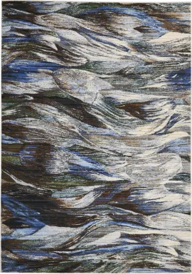 Nelwin Blue 4' x 6' Rug