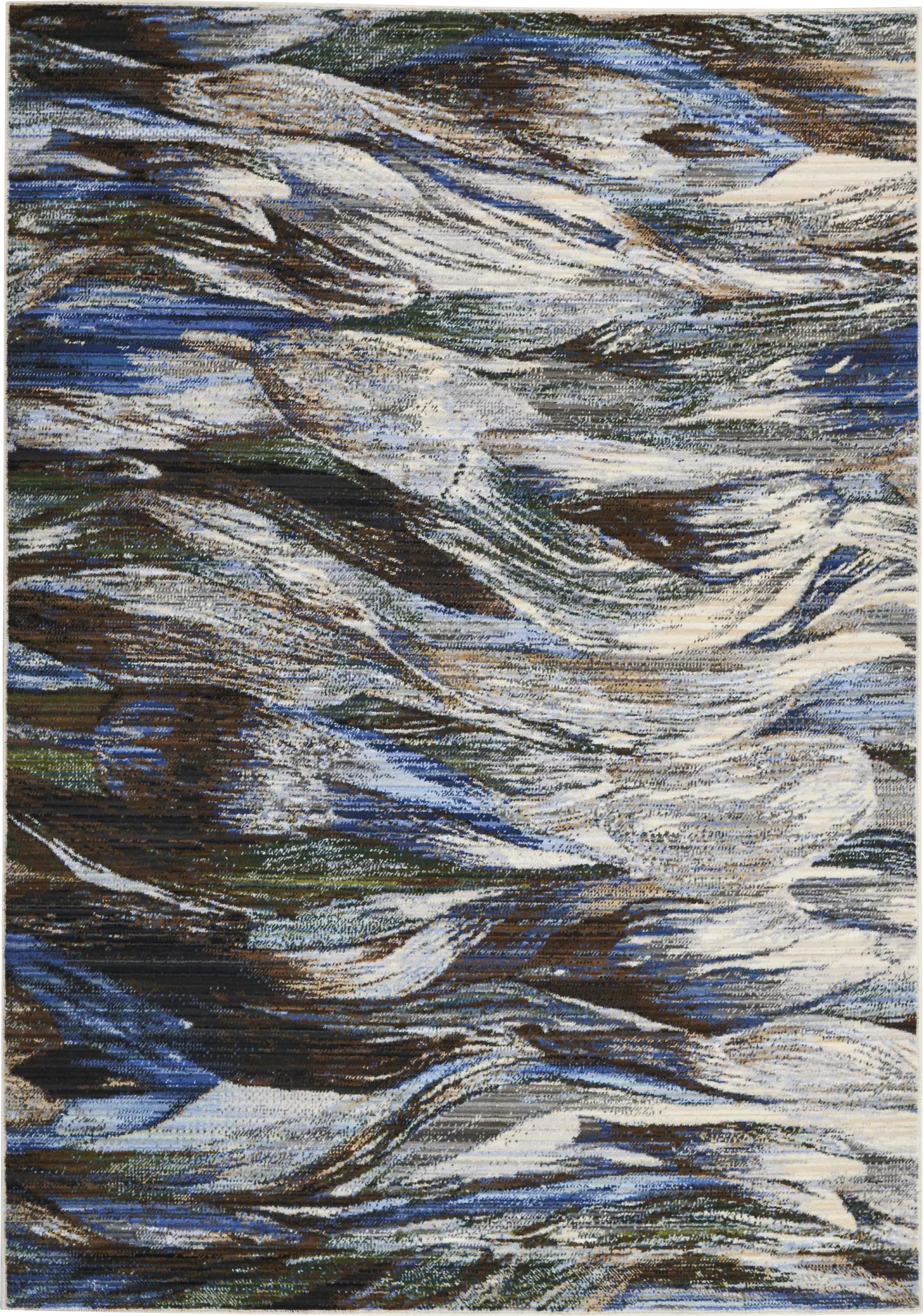 Nelwin Blue 4' x 6' Rug