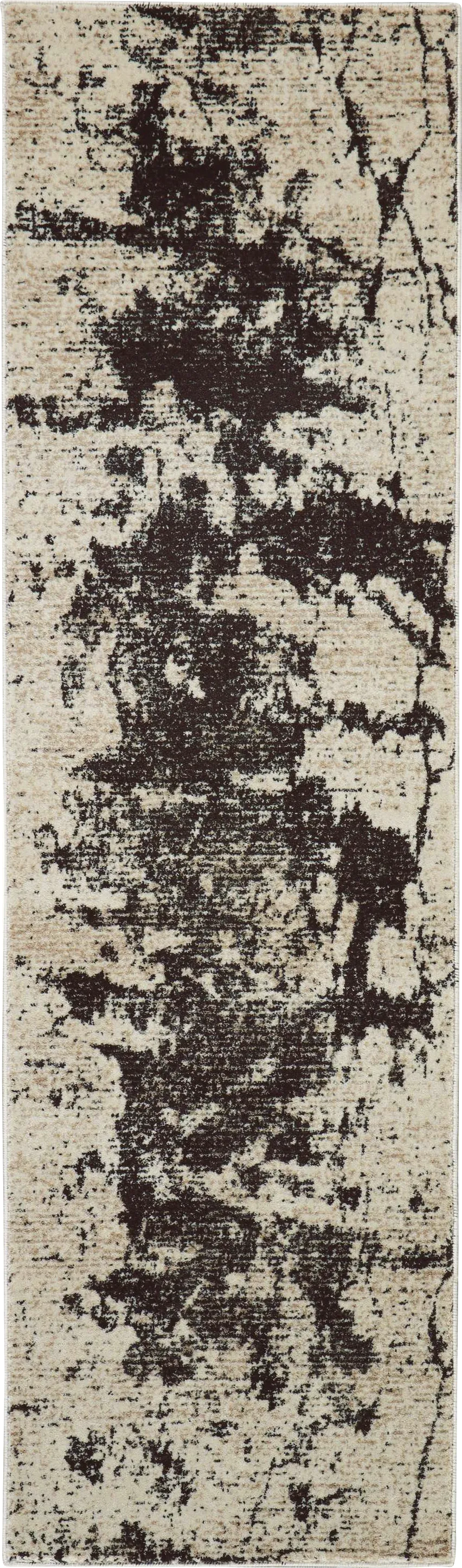 Midnight Storm Ivory 2'2 x 7'6 Rug - Image 1