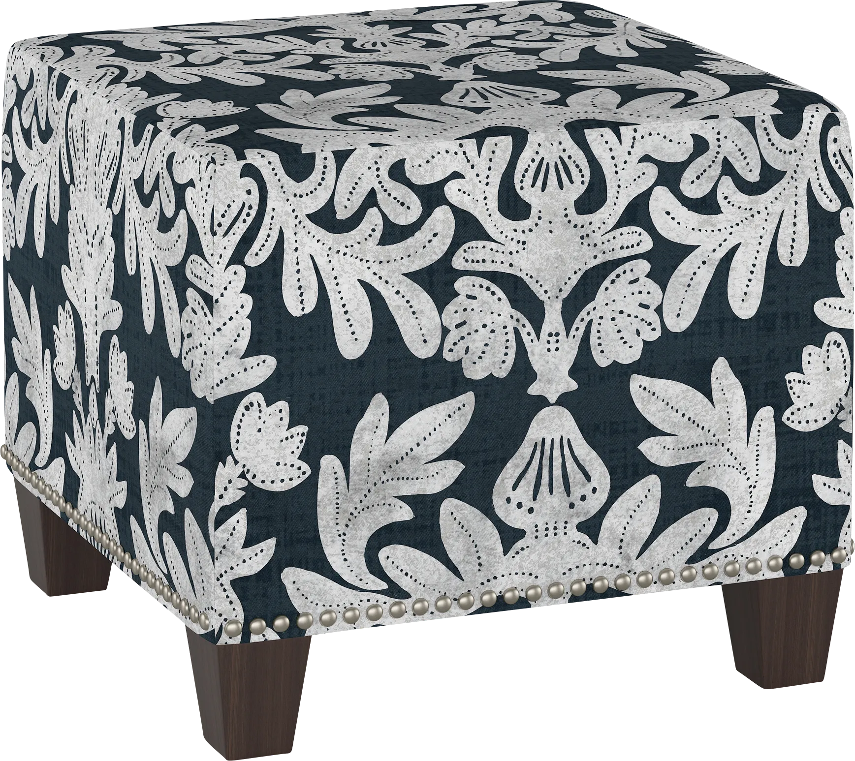 Classical Notes Blue Ottoman - Thumbnail - Image 1