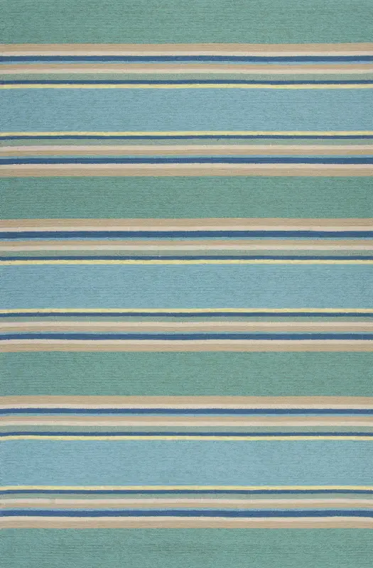 Kids Azzure Stripes Teal 3'3" x 5'3" Rug