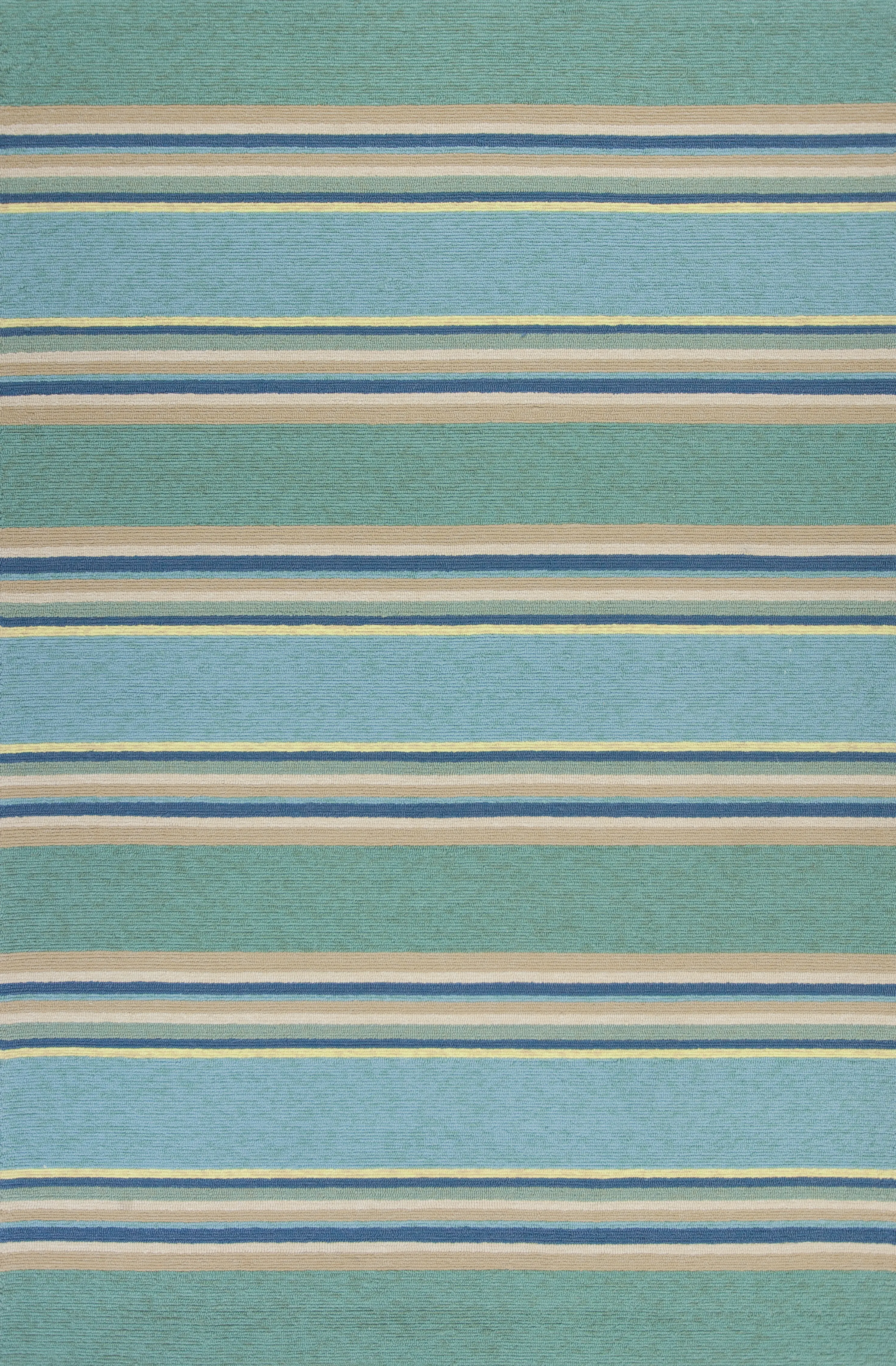 Kids Azzure Stripes Teal 5' x 7'6" Rug - Thumbnail - Image 1