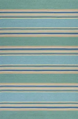 Kids Azzure Stripes Teal 5' x 7'6" Rug