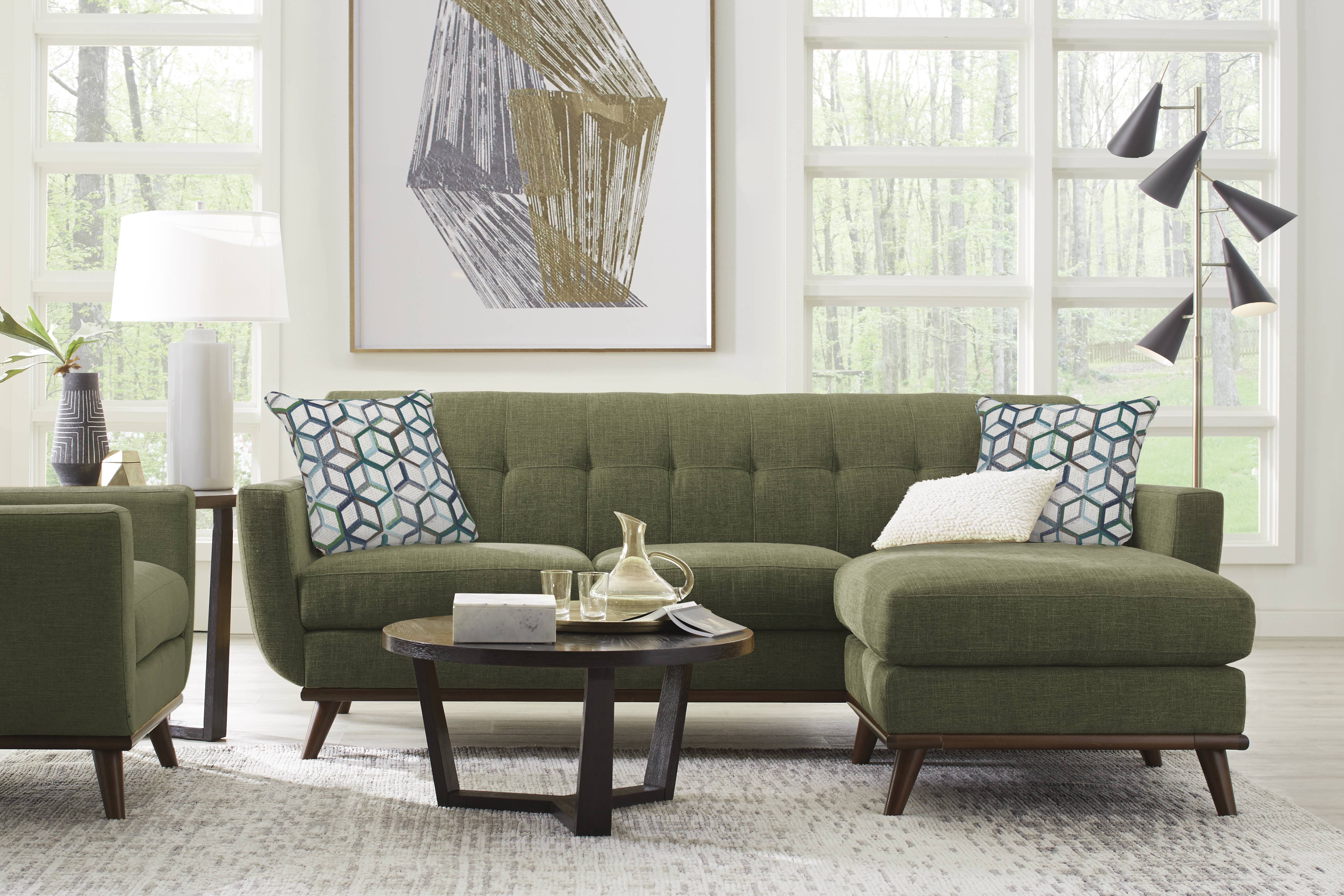 East Side Avocado Chaise Sofa