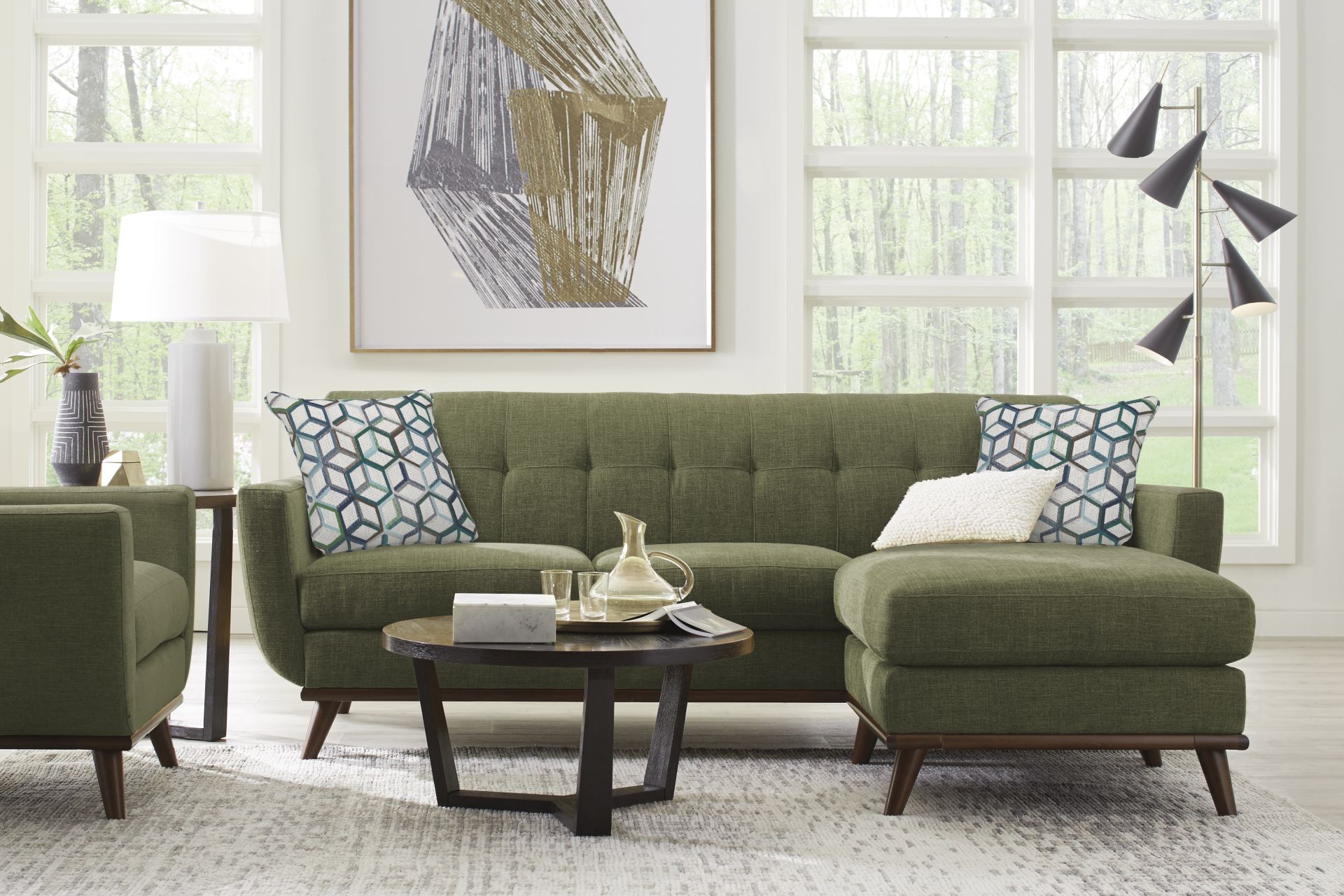 East Side Avocado Chaise Sofa - Image 2