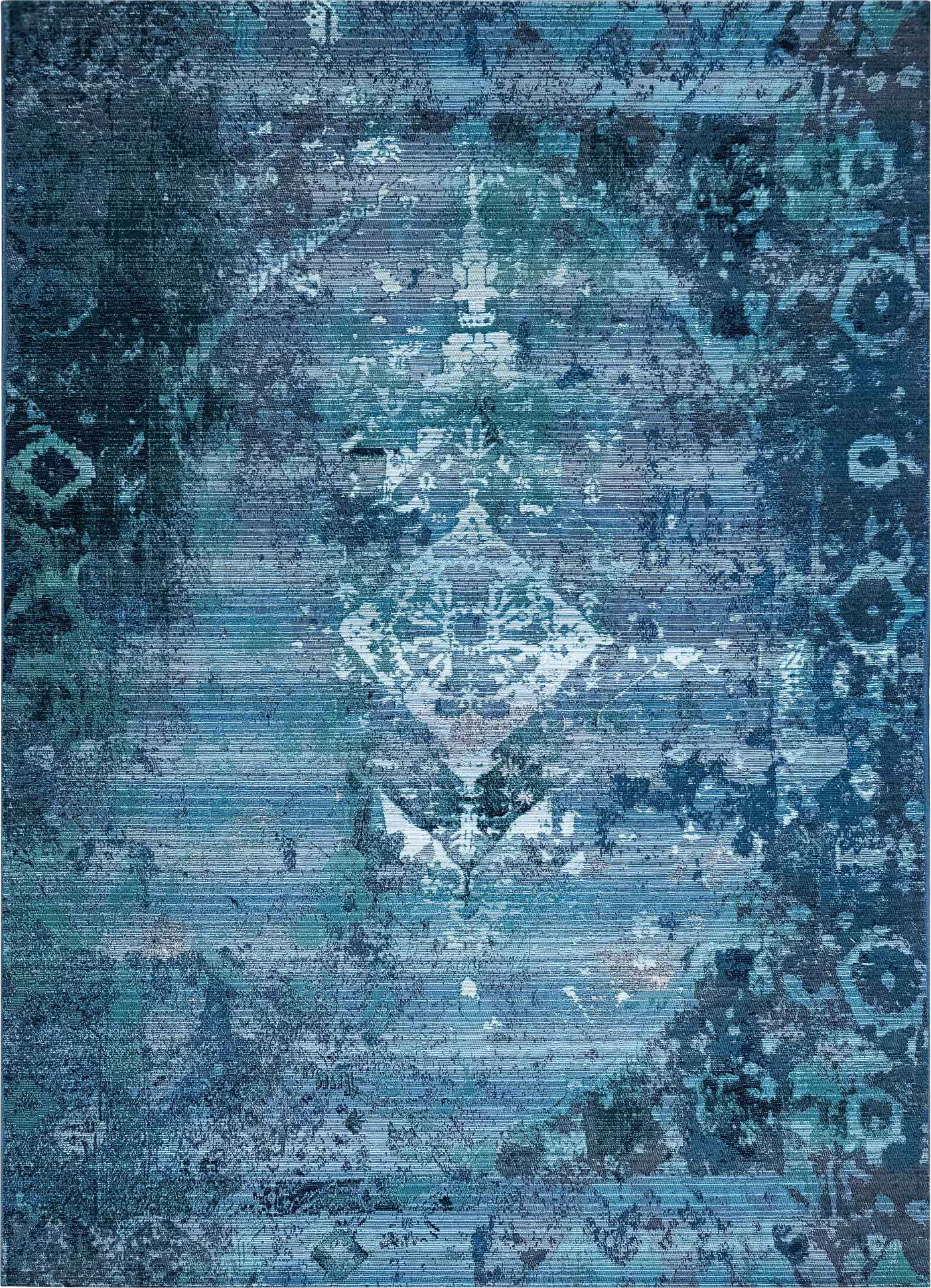 Baylin Blue 4'10 x 7'6 Indoor/Outdoor Rug - Thumbnail - Image 1