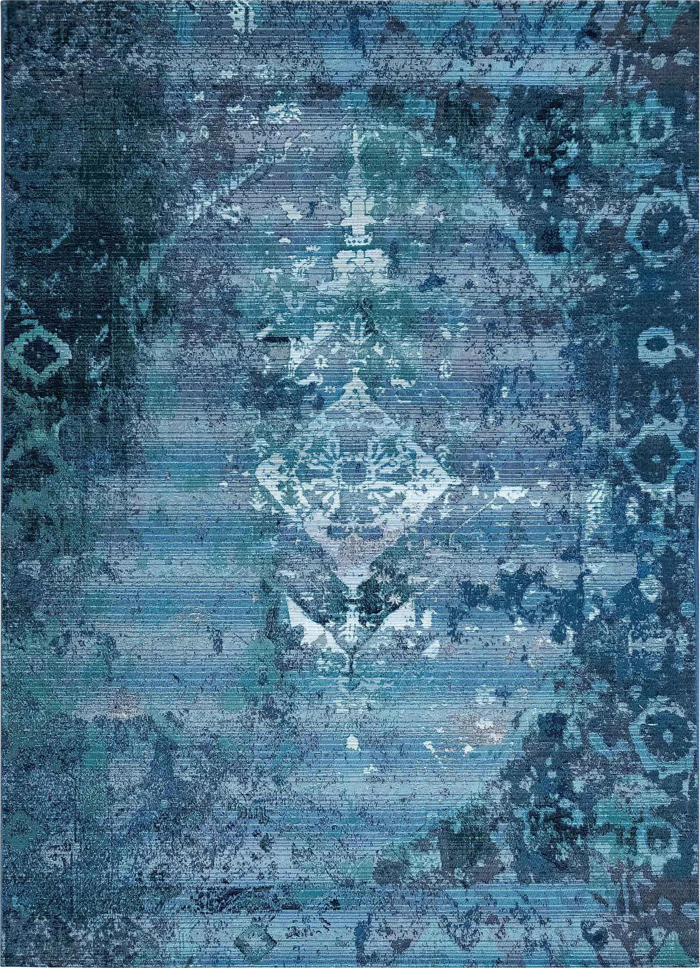 Baylin Blue 6'6 x 9'4 Indoor/Outdoor Rug - Thumbnail - Image 1