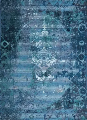 Baylin Blue 6'6 x 9'4 Indoor/Outdoor Rug