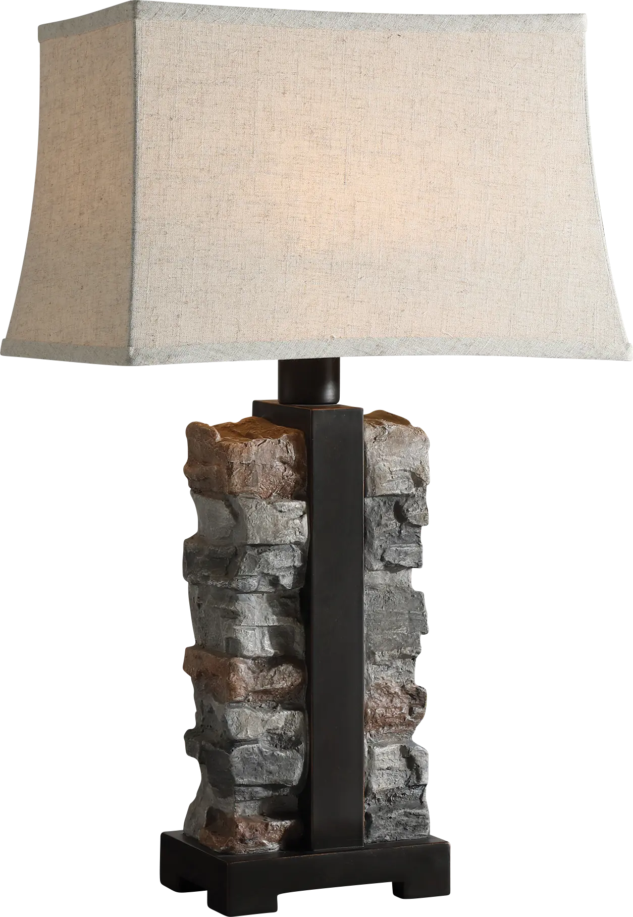 Hidden Oaks Hills Gray Outdoor Lamp