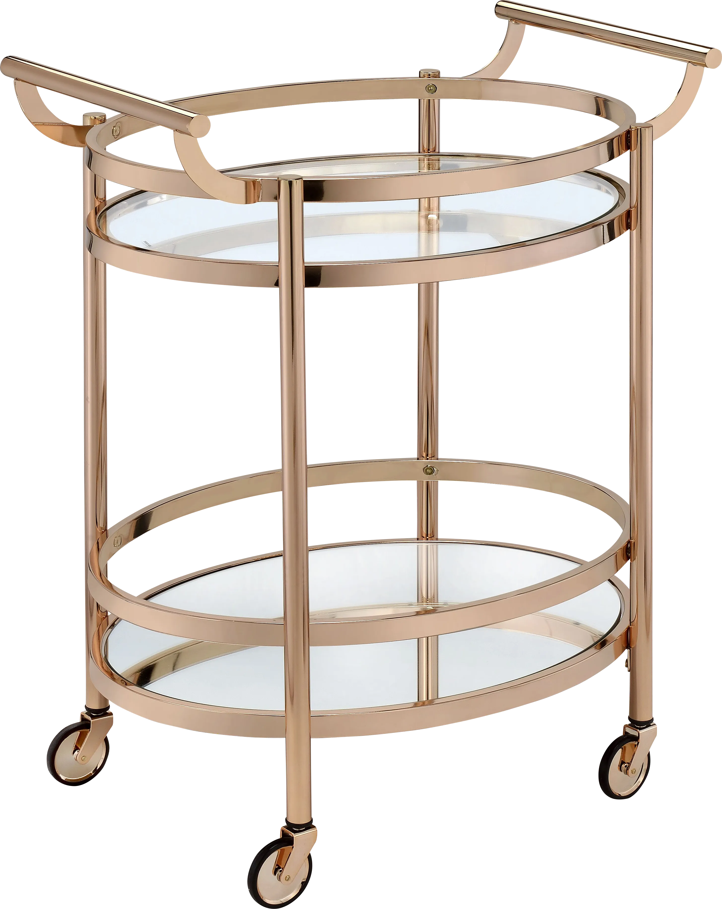 Loreen Rose Gold Bar Cart - Thumbnail - Image 1