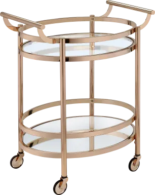 Loreen Rose Gold Bar Cart
