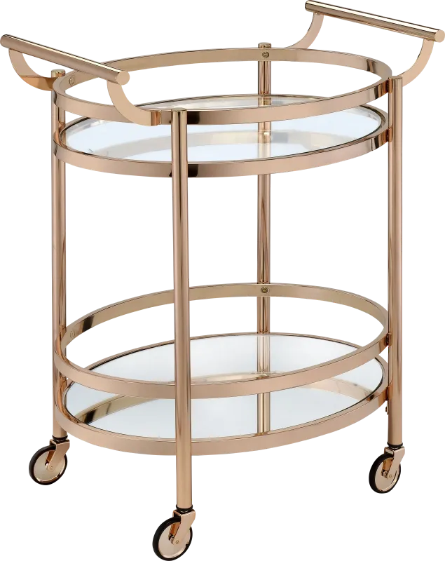 Loreen Rose Gold Bar Cart