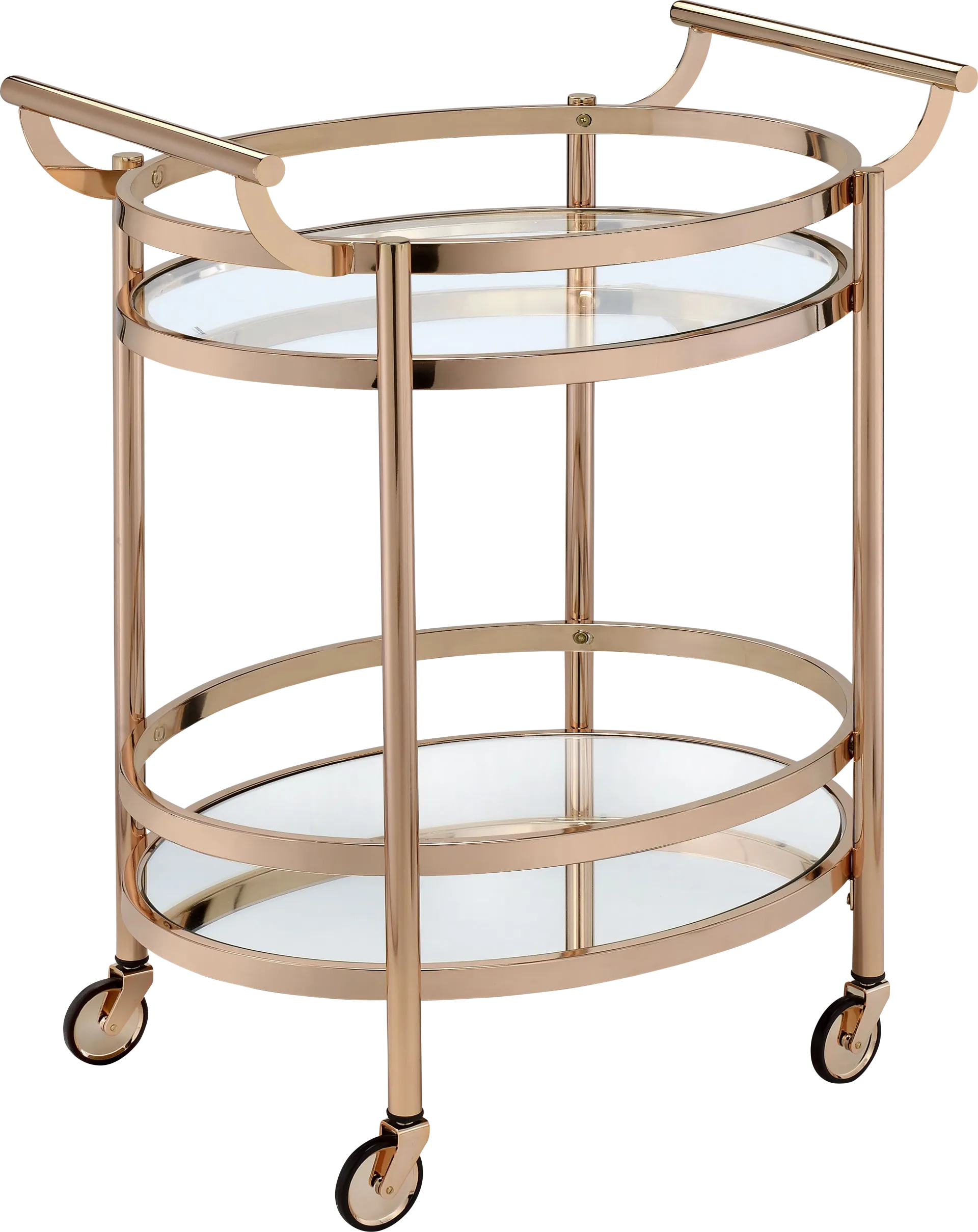 Loreen Rose Gold Bar Cart - Image 1