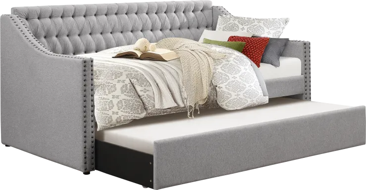 Ava Hill Light Gray Daybed with Trundle