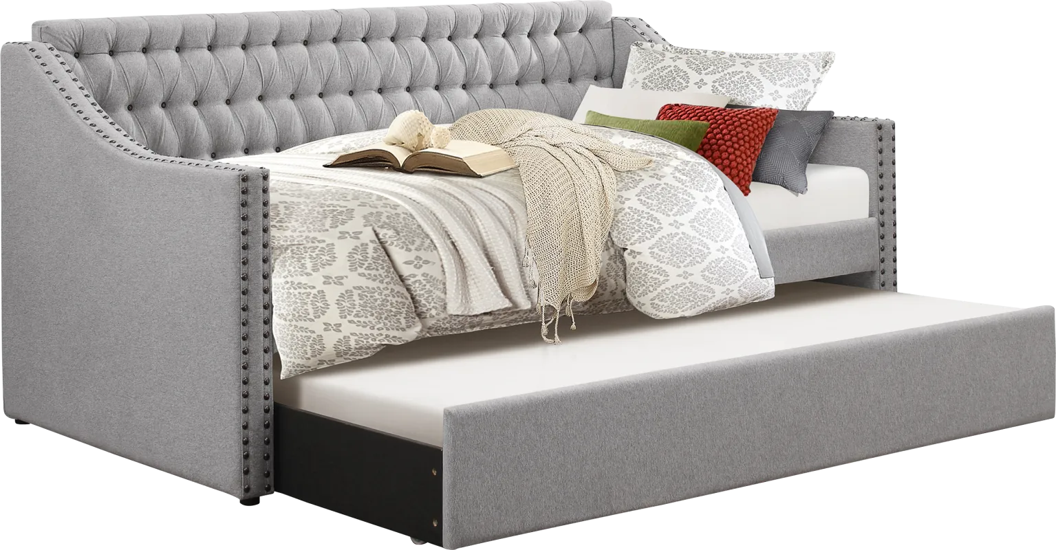 Ava Hill Light Gray Daybed with Trundle
