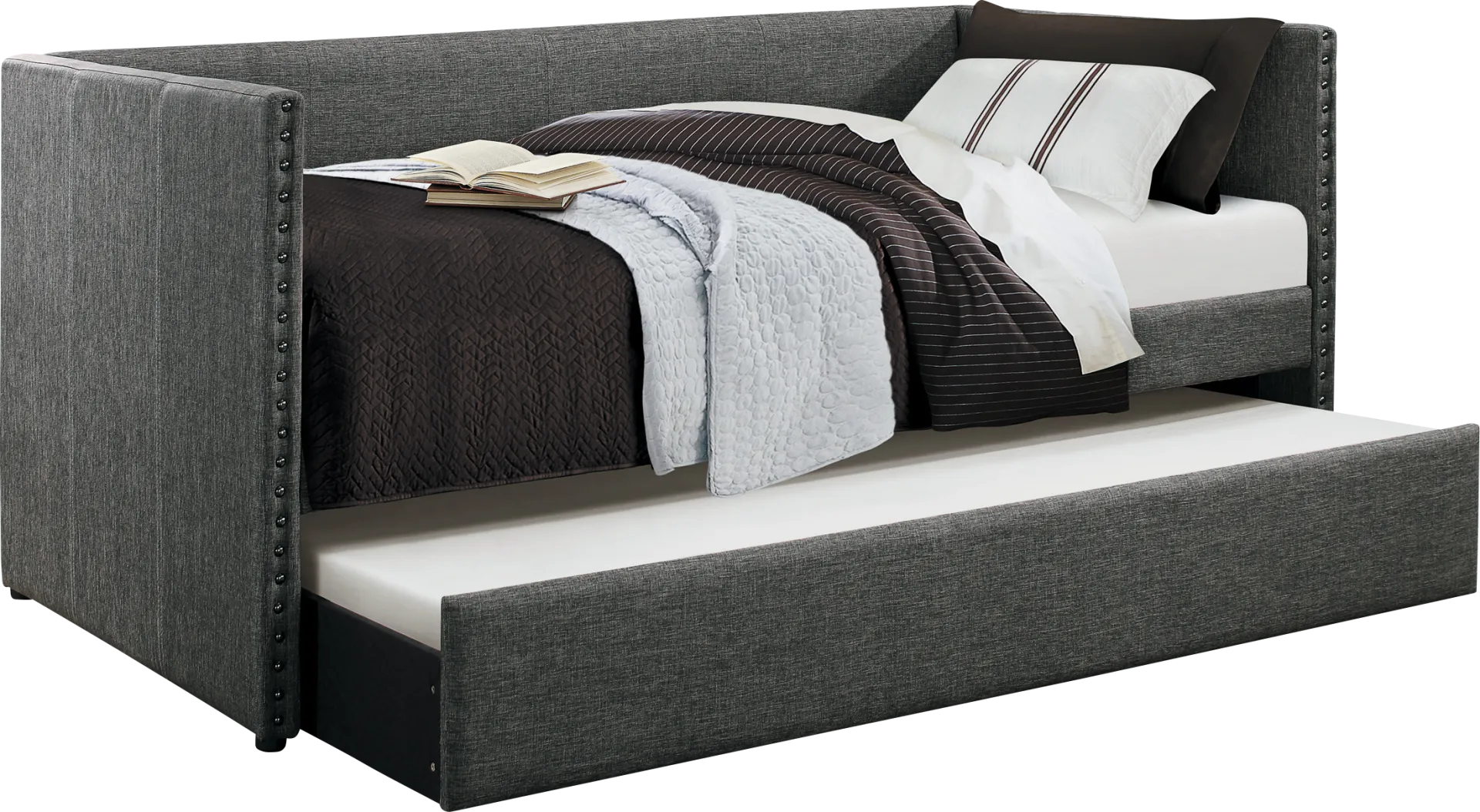 Sanford Way Gray Daybed with Trundle - Image 1