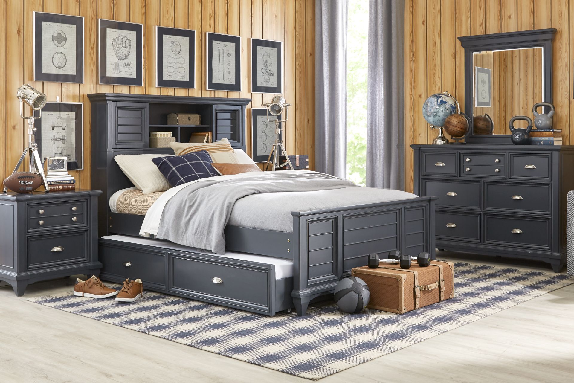 Kids Hilton Head Graphite Full Bookcase Bed - Image 2