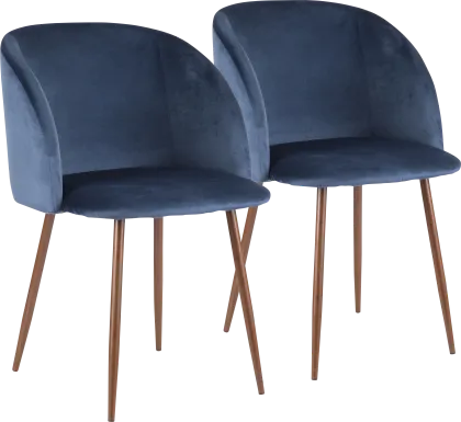 Fulham Blue Dining Chair, Set of 2