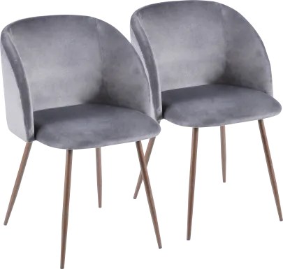 Fulham Gray Dining Chair, Set of 2