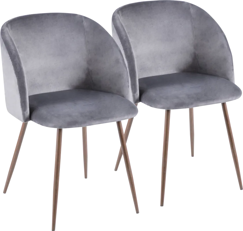 Fulham Gray Dining Chair, Set of 2