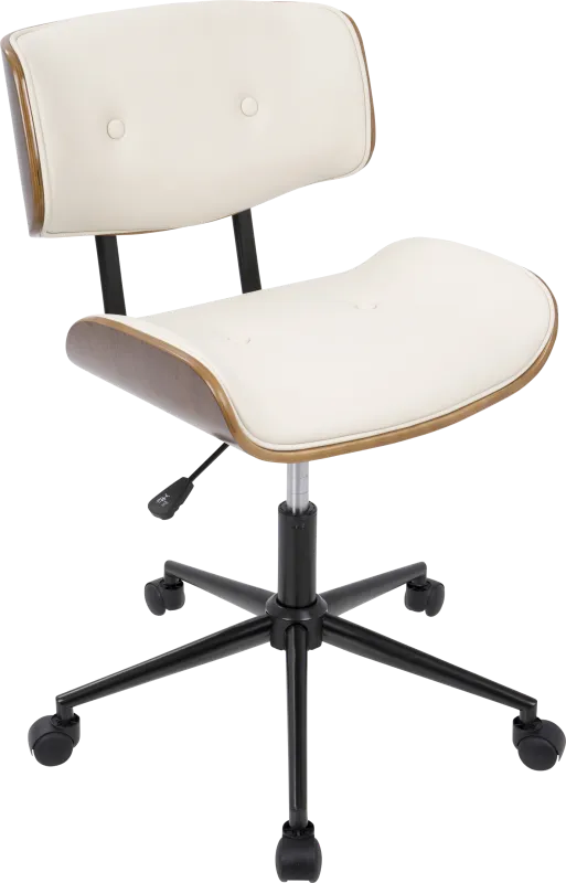 Loxley Cream Adjustable Desk Chair