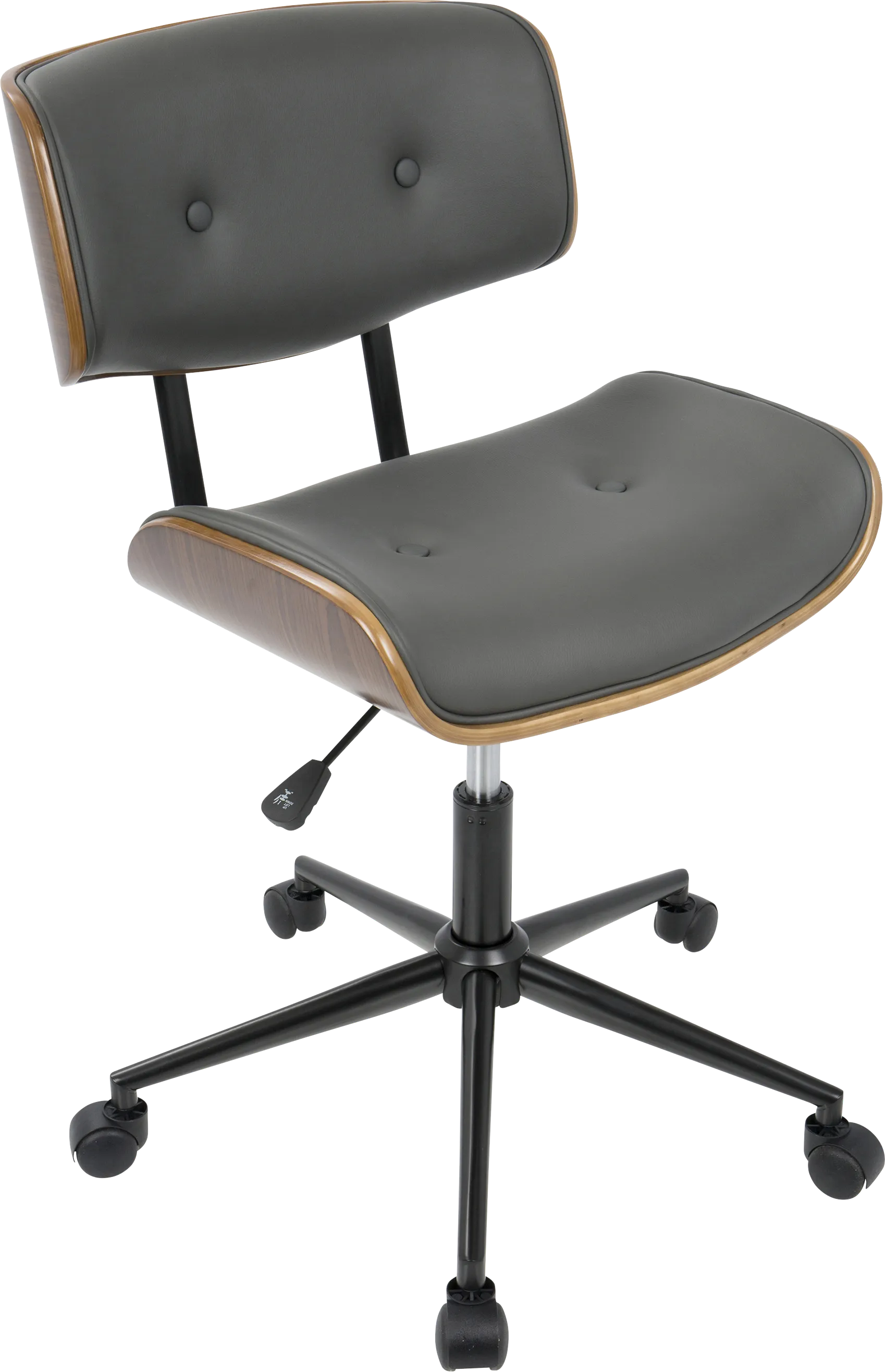 Loxley Gray Adjustable Desk Chair - Thumbnail - Image 1