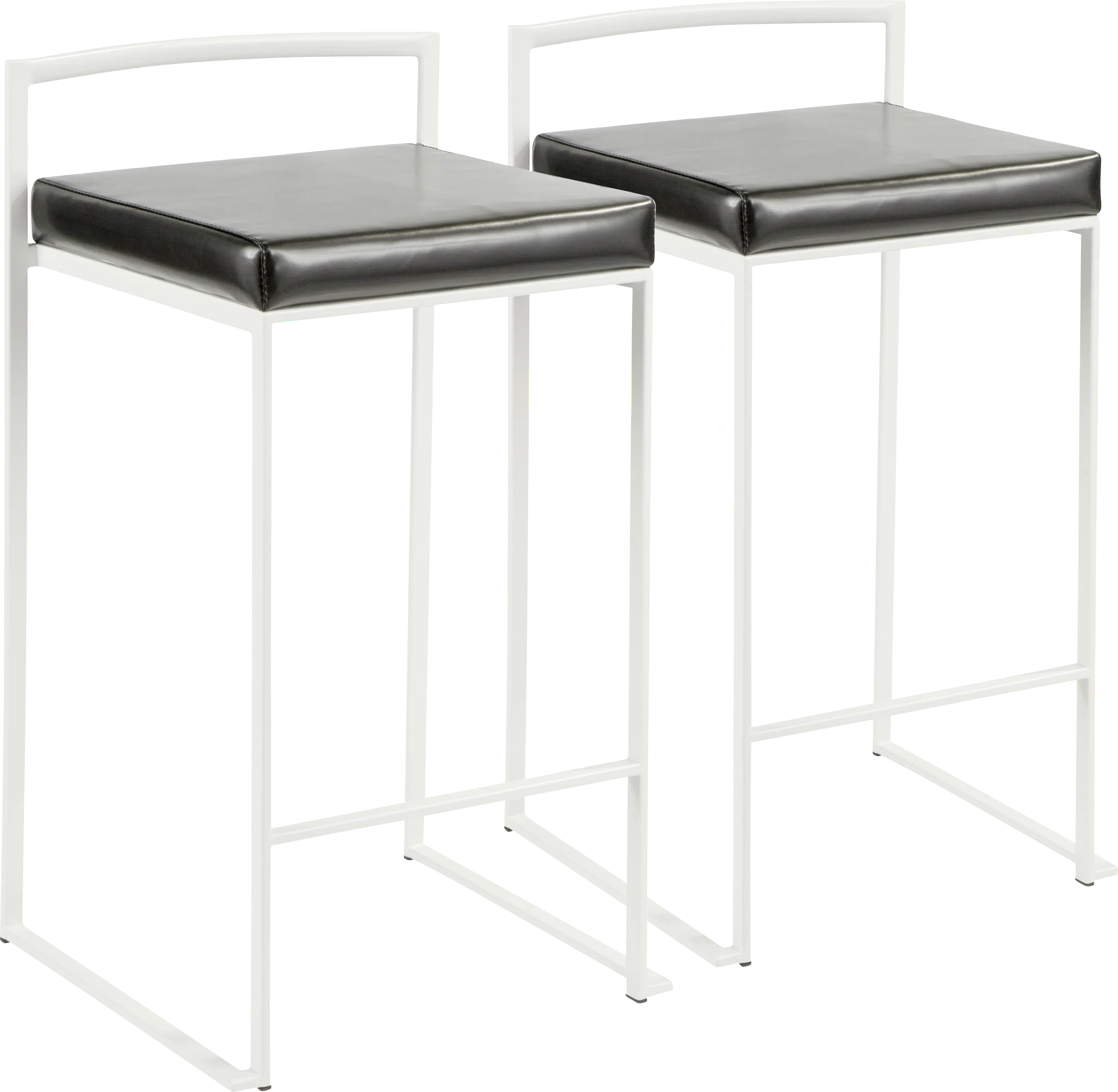 Sora Black Counter Height Stool (Set of 2) - Thumbnail - Image 1