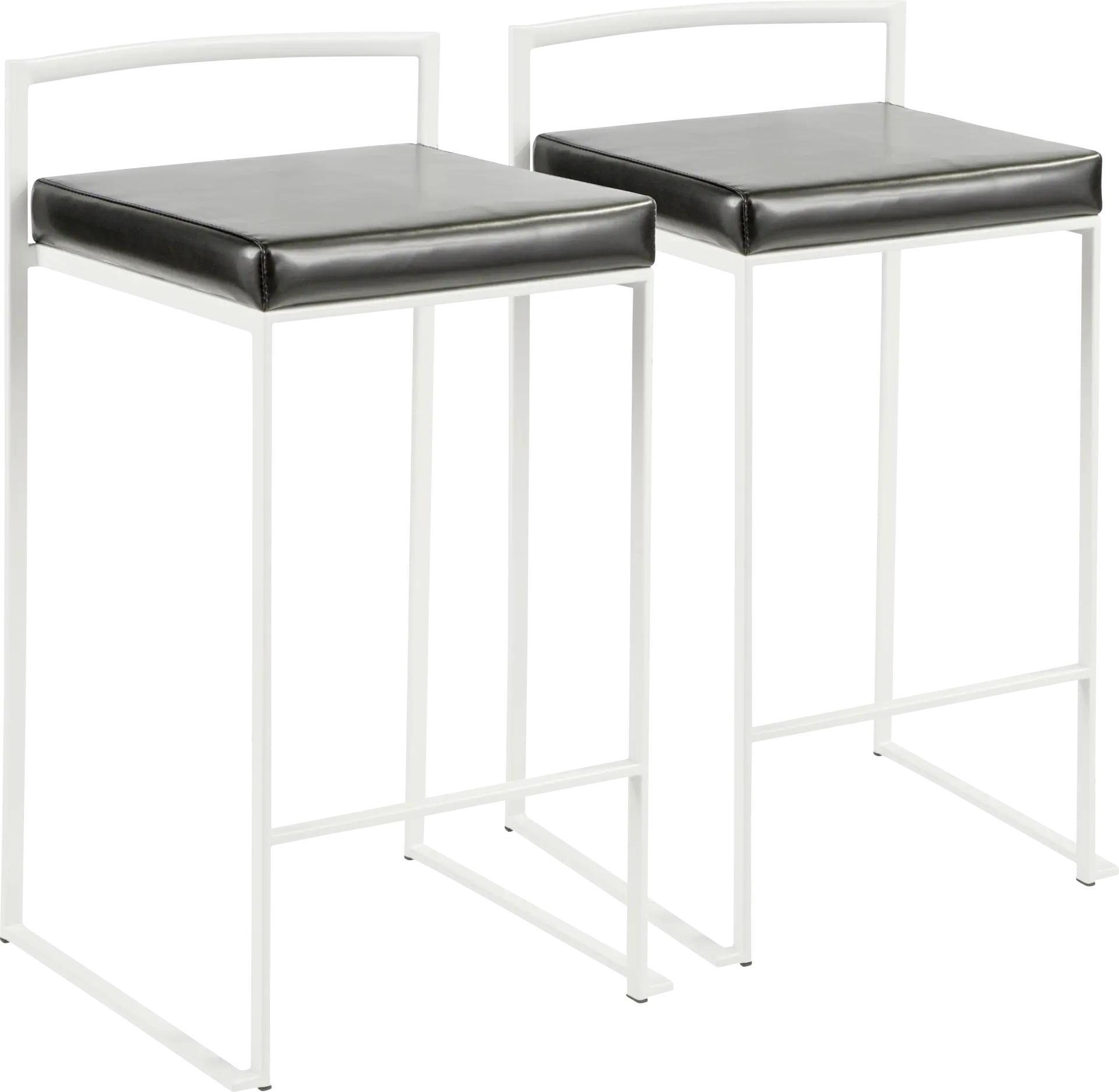 Sora Black Counter Height Stool (Set of 2)