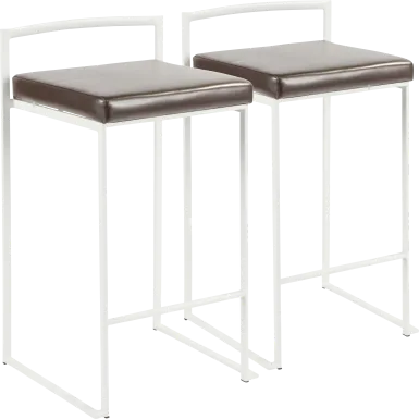 Sora Brown Counter Height Stool (Set of 2)