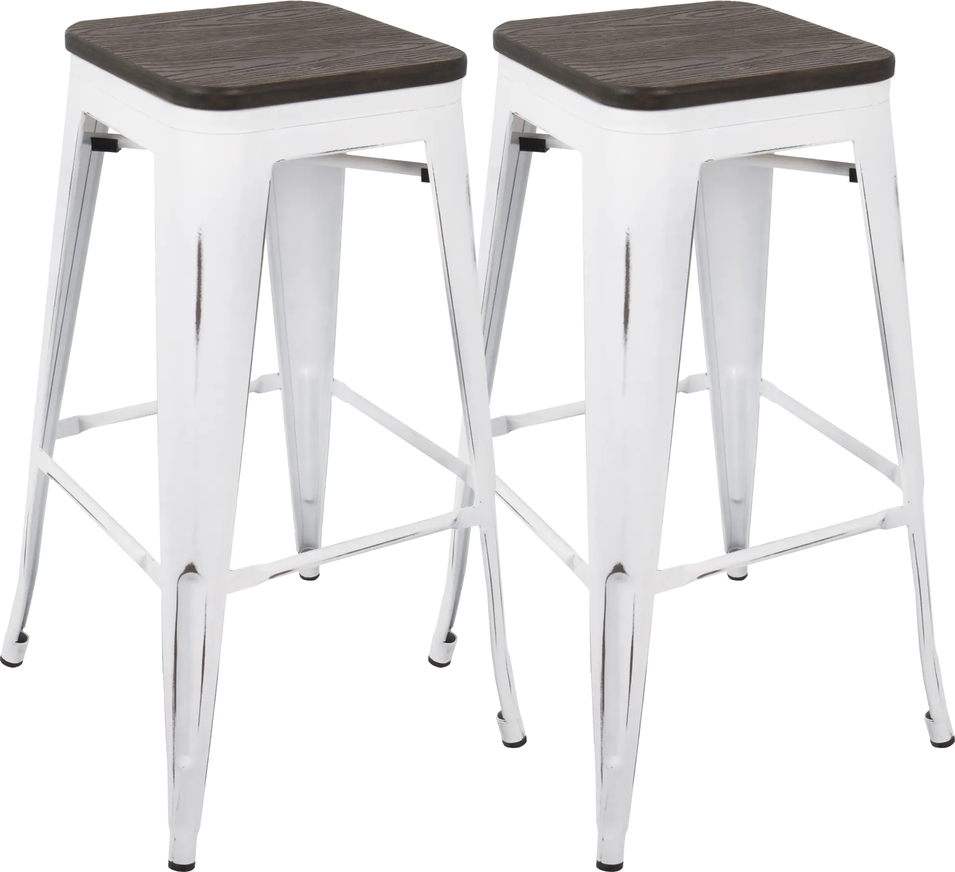 Aldersyde White Barstool (Set of 2)