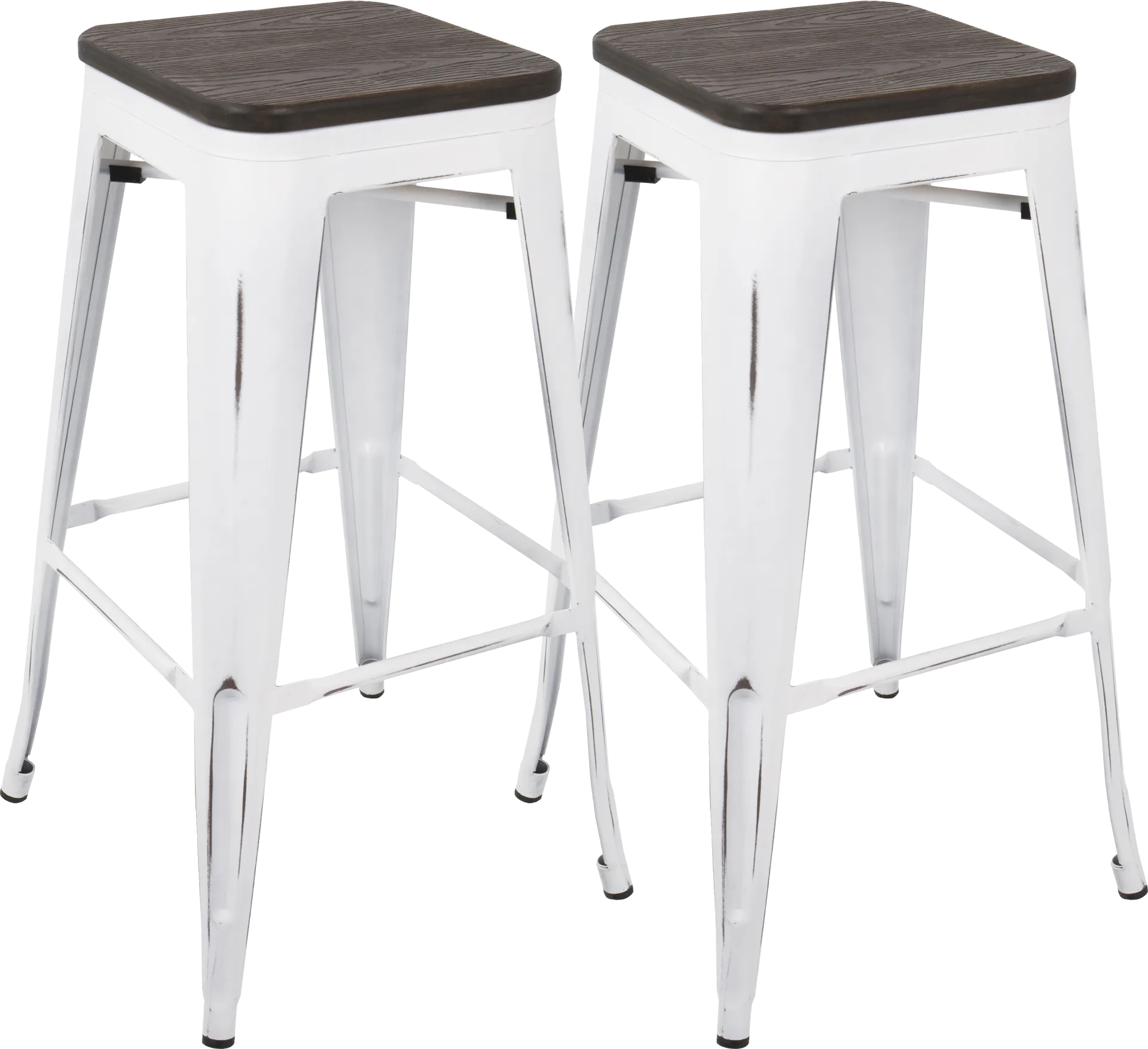 Aldersyde White Barstool (Set of 2) - Image 1