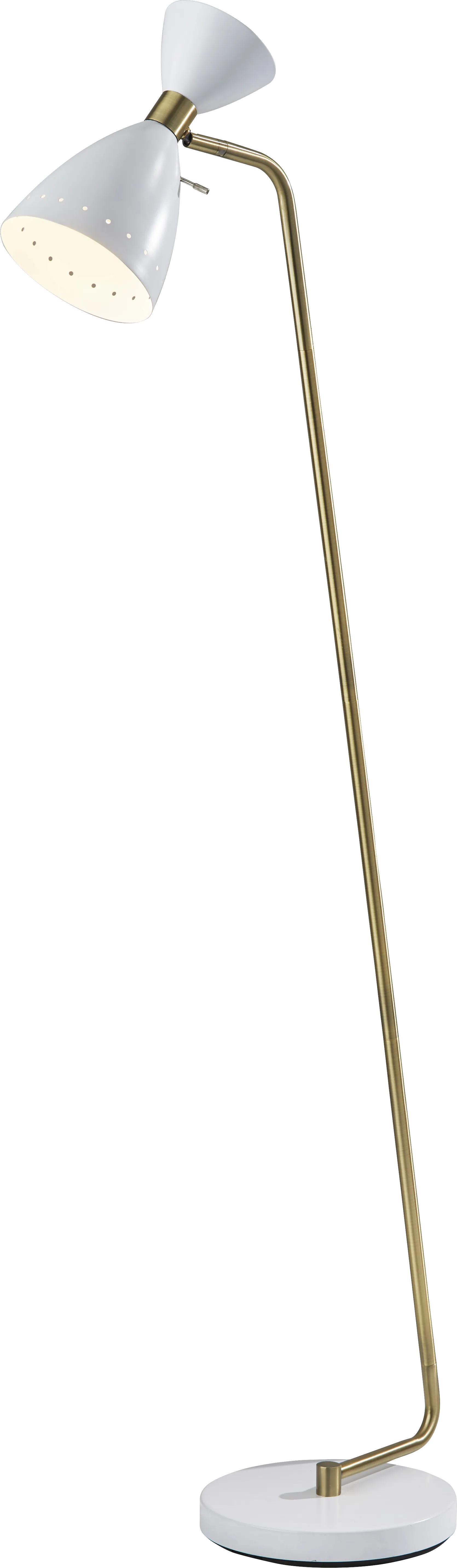 Jules Drive White Floor Lamp - Thumbnail - Image 1