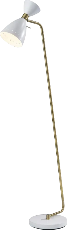 Jules Drive White Floor Lamp