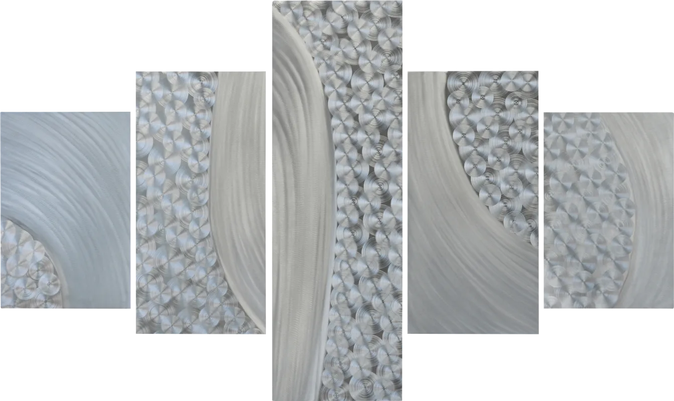 Ryver Silver Wall Decor Set of 5