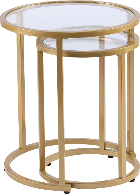 Edlie Gold Nesting Tables, Set of 2