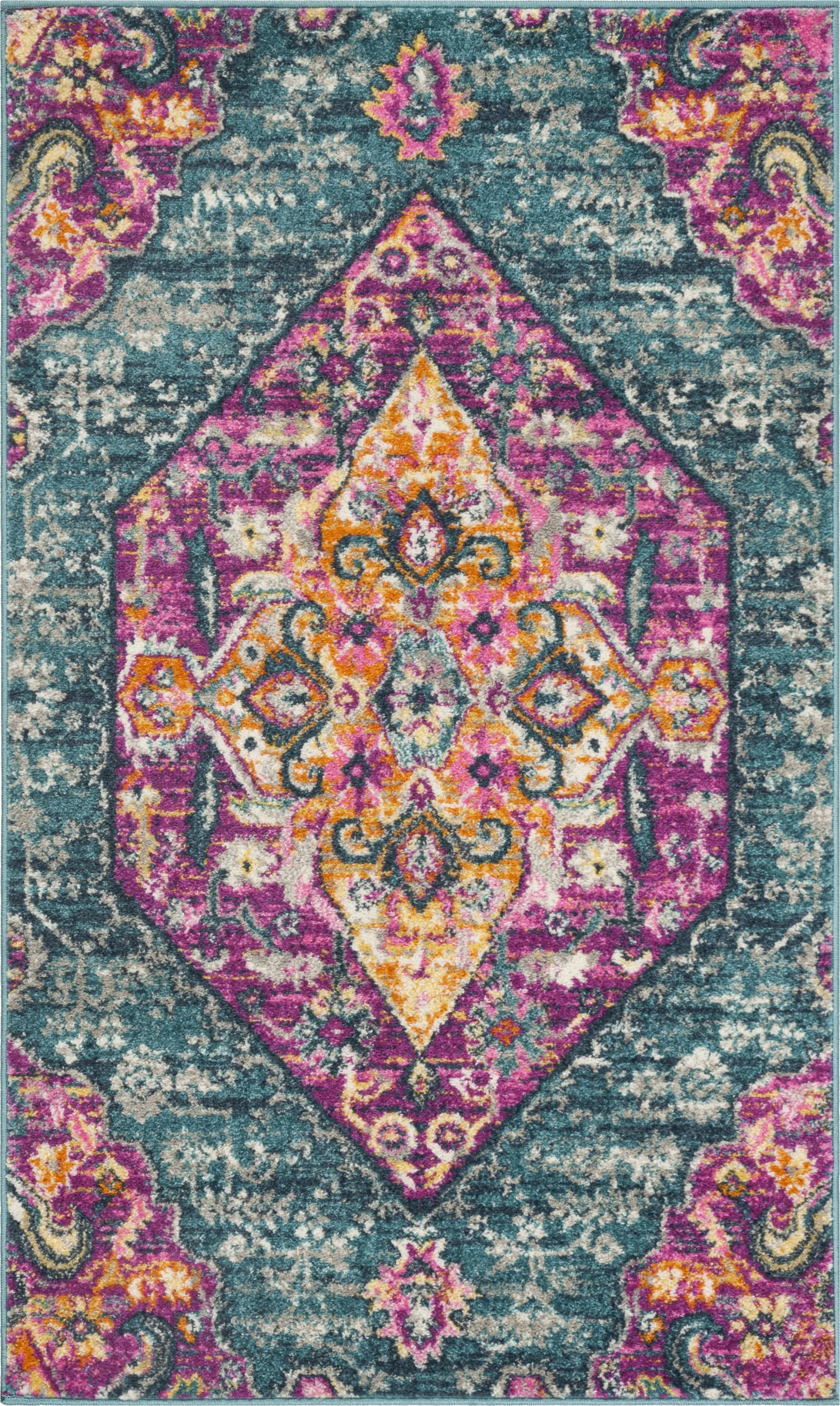 Leya Nights Blue 4' x 6' Rug